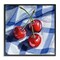 Stupell Industries Three Picnic Cherries on Gingham Framed Giclee, design by Kate Jarvik Birch
